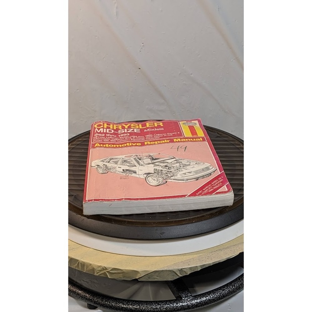 Haynes Repair Manual Chrysler Mid-Size 1982-1993 Red Good DIY Shop Guide 1337